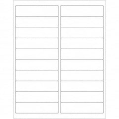 Tape Logic - Pack of (20), 100 Sheet 4" x 1" White Polyester Weatherproof Labels - Exact Industrial Supply