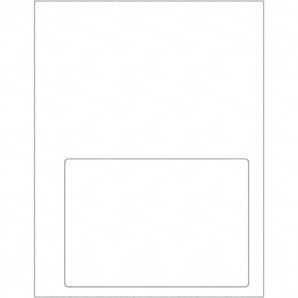 Tape Logic - Pack of (100), 1 Sheet 6-3/4" x 4-3/4" White Paper Laser Labels - Exact Industrial Supply