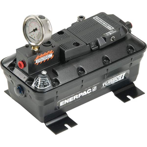 Enerpac - Power Hydraulic Pumps & Jacks Type: Air-Hydraulic Oil Capacity: 120 cu. in. - Exact Industrial Supply