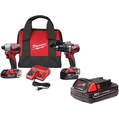 Milwaukee Tool - Cordless Tool Combination Kits Voltage: 18 Tools: 1/2" Brushless Compact Drill/Driver, 1/4" Brushless Compact Impact Driver - Exact Industrial Supply