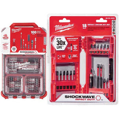 Milwaukee Tool - Power & Impact Screwdriver Bit Sets Point Type: Phillips; Slotted; Square; Torx Tool Type: Driver Bit - Exact Industrial Supply