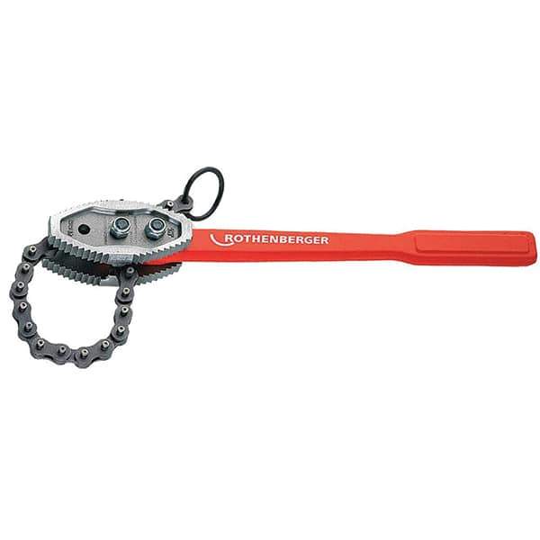 Rothenberger - 64" Max Pipe Capacity, 57" Long, Chain Tong Wrench - 12" Actual OD, 63-1/2" Handle Length - Exact Industrial Supply