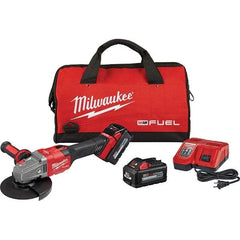 Milwaukee Tool - 4-1/2 - 6" Wheel Diam, 9,000 RPM, Cordless Angle & Disc Grinder - 5/8-11 Spindle, 18 Volts, 6 Amps, Side Exhaust - Exact Industrial Supply