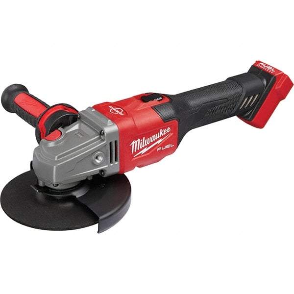 Milwaukee Tool - 4-1/2 - 6" Wheel Diam, 9,000 RPM, Cordless Angle & Disc Grinder - 5/8-11 Spindle, 18 Volts, Side Exhaust - Exact Industrial Supply