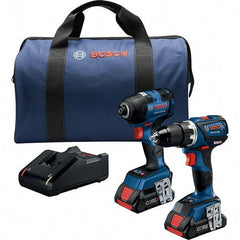 Bosch - Cordless Tool Combination Kits Voltage: 18 Tools: Impact Driver; Drill/Driver - Exact Industrial Supply