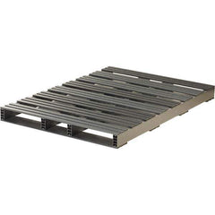 Custom Built Plastic Pallets - 60" Long x 42" & Wide x 4-1/2" High Plastic Pallet - 3,000 Lb Static Capacity, 750 Lb Dynamic Capacity, Black - Exact Industrial Supply