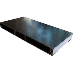 Custom Built Plastic Pallets - 24" Long x 48" & Wide x 4.4" High Plastic Pallet - 1,500 Lb Static Capacity, 500 Lb Dynamic Capacity, Black - Exact Industrial Supply