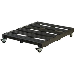 Custom Built Plastic Pallets - 48" Long x 40" & Wide x 9" High Plastic Pallet - 1,500 Lb Static Capacity, 750 Lb Dynamic Capacity, Black - Exact Industrial Supply