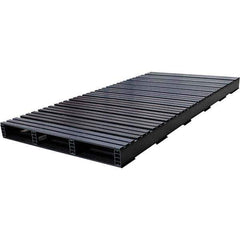 Custom Built Plastic Pallets - 39" Long x 80" & Wide x 4-1/2" High Plastic Pallet - 1,500 Lb Static Capacity, 500 Lb Dynamic Capacity, Black - Exact Industrial Supply