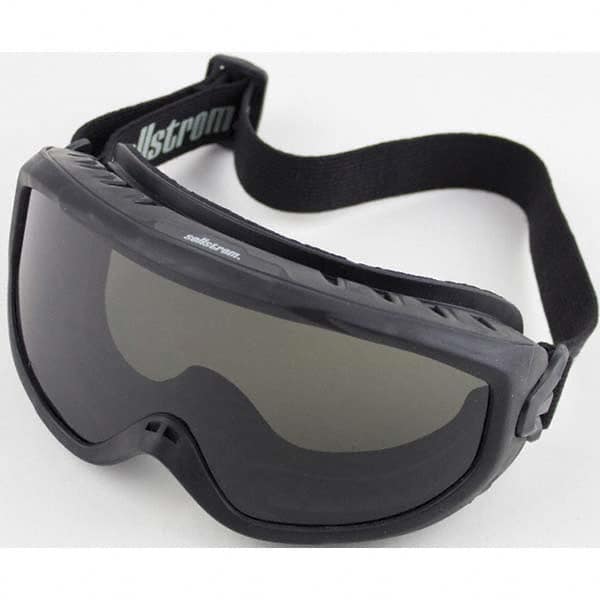 Safety Goggles: Anti-Fog & Scratch-Resistant, Polycarbonate Lenses Ventless Vent, Black Frame, Size Universal