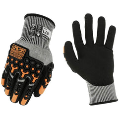 Cut, Puncture & Abrasive-Resistant Gloves: Size L, ANSI Cut A4, ANSI Puncture 3, Nitrile, HPPE Black, Palm Coated, ANSI Abrasion 4