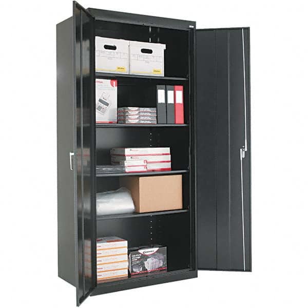 ALERA - 4 Shelf Locking Storage Cabinet - Exact Industrial Supply