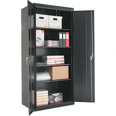 ALERA - 4 Shelf Locking Storage Cabinet - Exact Industrial Supply