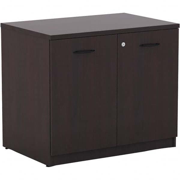 ALERA - 1 Shelf Sliding Door Storage Cabinet - Exact Industrial Supply