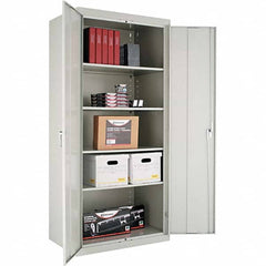 ALERA - 4 Shelf Locking Storage Cabinet - Exact Industrial Supply