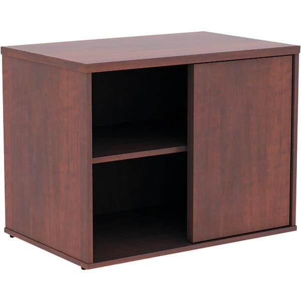 ALERA - 1 Shelf Sliding Door Storage Cabinet - Exact Industrial Supply