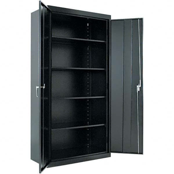 ALERA - 4 Shelf Locking Storage Cabinet - Exact Industrial Supply