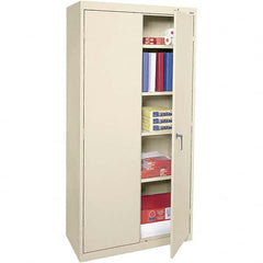 ALERA - 4 Shelf Locking Storage Cabinet - Exact Industrial Supply
