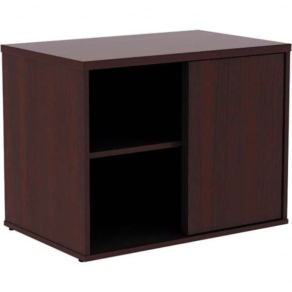 ALERA - 1 Shelf Sliding Door Storage Cabinet - Exact Industrial Supply