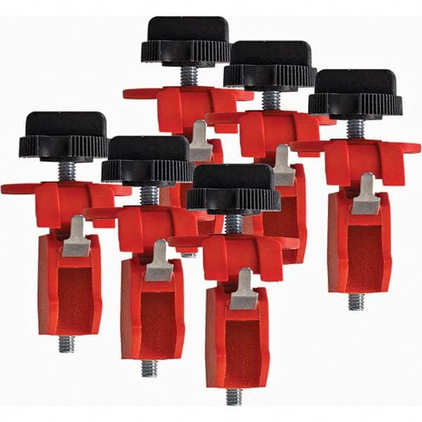 Brady - Pack of 6 Universal Miniature Circuit Breaker Lockouts - Exact Industrial Supply