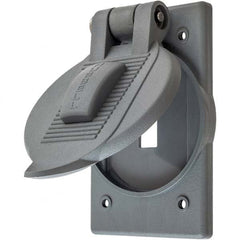 Hubbell Wiring Device-Kellems - Weatherproof Box Covers Cover Shape: Round Number of Holes in Outlet: 1 - Exact Industrial Supply