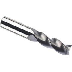 SGS - 25mm, 1.378" LOC, 0.984" Shank Diam, 5.512" OAL, 3 Flute, Solid Carbide Square End Mill - Exact Industrial Supply