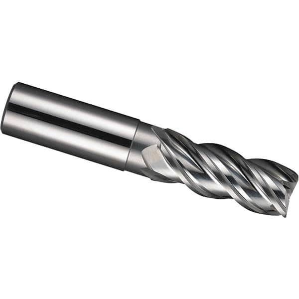 SGS - 25mm, 3.937" LOC, 0.984" Shank Diam, 6.89" OAL, 4 Flute, Solid Carbide Square End Mill - Exact Industrial Supply