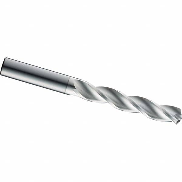 Screw Machine Length Drill Bit: 0.453″ Dia, 124 °, Solid Carbide Coated, Right Hand Cut, Spiral Flute, Straight-Cylindrical Shank, Series 131N