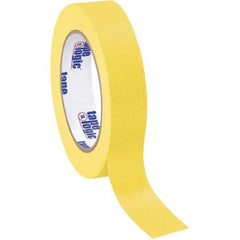 Tape Logic - Pack of (12), 60 Yd Rolls 1" Yellow Crepe Paper Masking Tape - Exact Industrial Supply