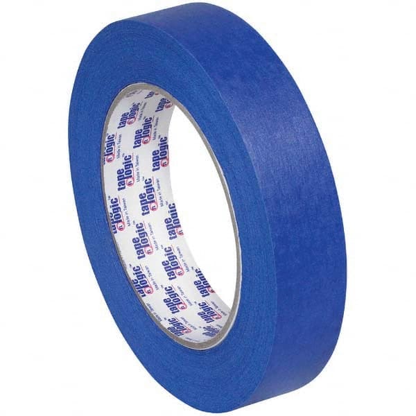 Tape Logic - Pack of (12), 1" x 60 Yd Rolls of Blue Crepe Paper Painter's Tape - Exact Industrial Supply