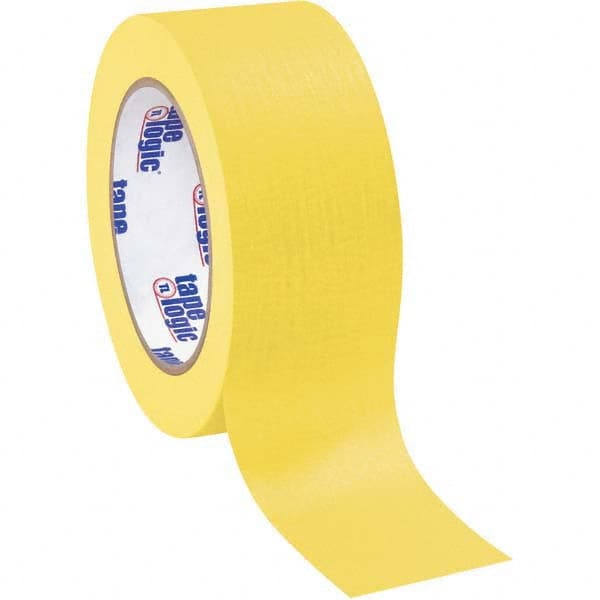 Tape Logic - Pack of (12), 60 Yd Rolls 2" Yellow Crepe Paper Masking Tape - Exact Industrial Supply