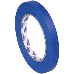 Tape Logic - Pack of (12), 60 Yd Rolls 1/2" Blue Crepe Paper Painter's Tape - Exact Industrial Supply