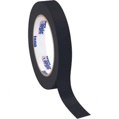 Tape Logic - Pack of (12), 60 Yd Rolls 3/4" Black Crepe Paper Masking Tape - Exact Industrial Supply