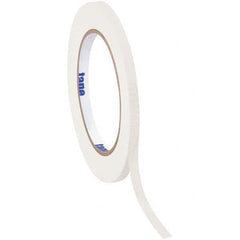 Tape Logic - Pack of (12), 60 Yd Rolls 1/4" White Crepe Paper Masking Tape - Exact Industrial Supply