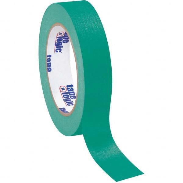 Tape Logic - Pack of (12), 60 Yd Rolls 1" Dark Green Crepe Paper Masking Tape - Exact Industrial Supply