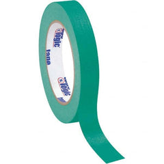 Tape Logic - Pack of (12), 60 Yd Rolls 3/4" Dark Green Crepe Paper Masking Tape - Exact Industrial Supply