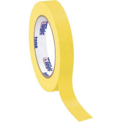 Tape Logic - Pack of (12), 60 Yd Rolls 3/4" Yellow Crepe Paper Masking Tape - Exact Industrial Supply