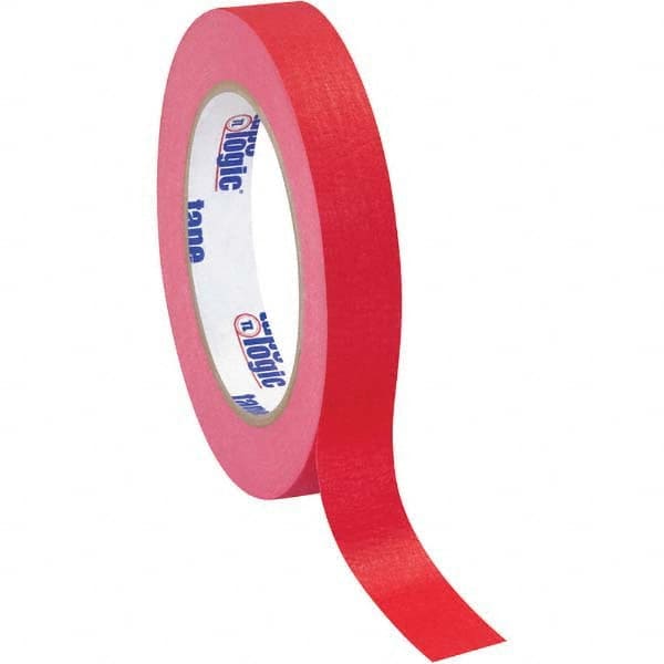 Tape Logic - Pack of (12), 60 Yd Rolls 3/4" Red Crepe Paper Masking Tape - Exact Industrial Supply