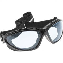 Safety Glass: Anti-Fog, Light Blue Lenses, Full-Framed Black Frame, Dual