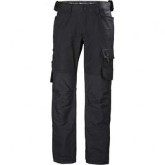 Black Cotton Polyester Elastane General Purpose Pants 6 Pockets, Zipper Closure, 36″ Waist, 30″ Inseam