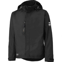 Helly Hansen - Size XS Black Wind Resistant & Water Resistant Jacket - Exact Industrial Supply