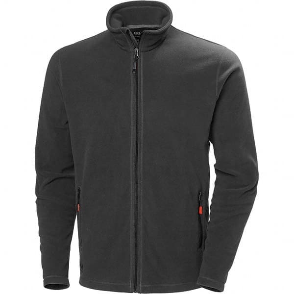 Heated Jacket: Size X-Large, Gray, Polyester & Thermal Knit Fleece Zipper Closure