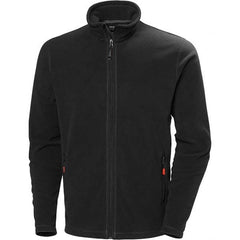 Heated Jacket: Size Large, Black, Polyester & Thermal Knit Fleece Zipper Closure