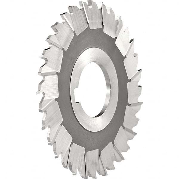 Side Chip Saw: 4″ Blade Dia, 1/4″ Blade Thickness, 1″ Arbor Hole Dia, 32 Teeth, Cobalt Uncoated, Staggered Tooth