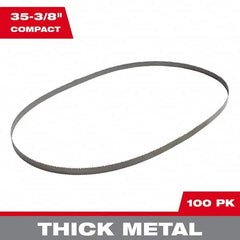 Milwaukee Tool - 35-3/8" x 1/2" x 0.02" 10 TPI Bi-Metal Portable Band Saw Blade - Exact Industrial Supply