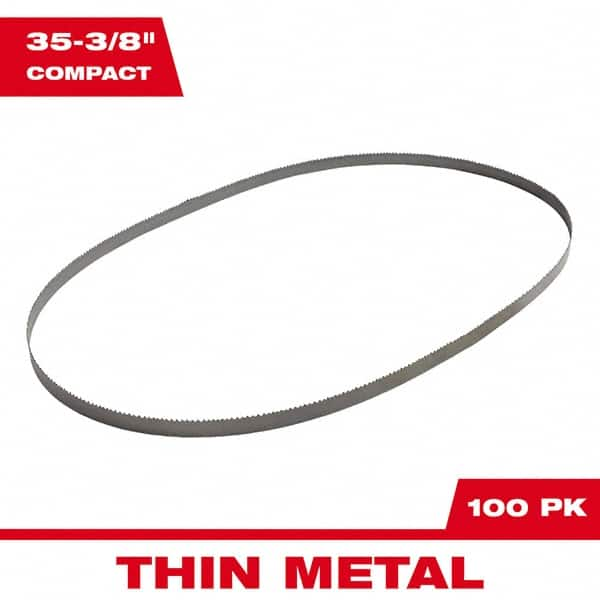 Milwaukee Tool - 35-3/8" x 1/2" x 0.02" 14 TPI Bi-Metal Portable Band Saw Blade - Exact Industrial Supply