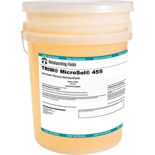 Master Fluid Solutions - TRIM MicroSol 455, 5 Gal Pail Cutting Fluid - Semisynthetic - Exact Industrial Supply