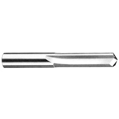 3 mm Dia. × 3 mm Shank × 16 mm Flute Length × 46 mm OAL, 3xD, 140°, Uncoated, 2 Flute, External, Round Solid Carbide Drill - Exact Industrial Supply