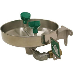 Haws - 15" Wide, Wall Mount, Stainless Steel Bowl, Eyewash Station - 5 GPM Flow Rate - Exact Industrial Supply