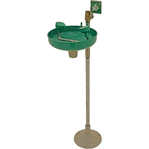 Haws - 11" Wide x 40" High, Pedestal Mount, Plastic Bowl, Eyewash Station - 5 GPM Flow Rate - Exact Industrial Supply